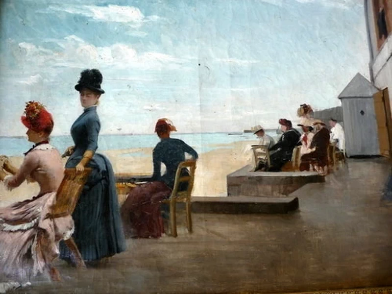 Donne eleganti in spiaggia